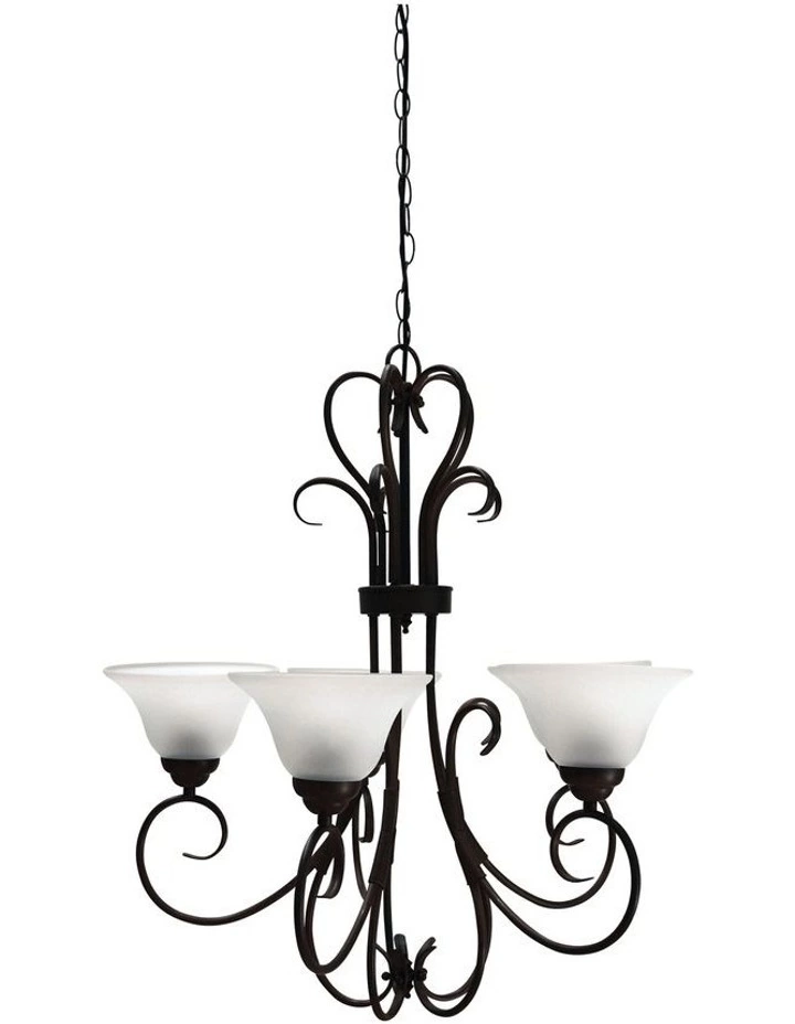 Oriel Lighting Gaston 5 Light Up Chandelier in Bronze 1 Oriel Lighting Gaston 5 Light Up Chandelier in Bronze
