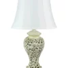 Oriel Lighting Devana Floral Cut Complete Table Lamp