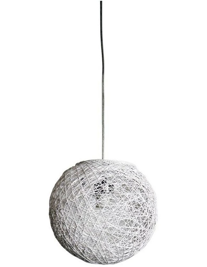 Oriel Lighting Cocoon White Spun Cotton Pendant Shade Only 30cm 1 Oriel Lighting Cocoon White Spun Cotton Pendant Shade Only 30cm