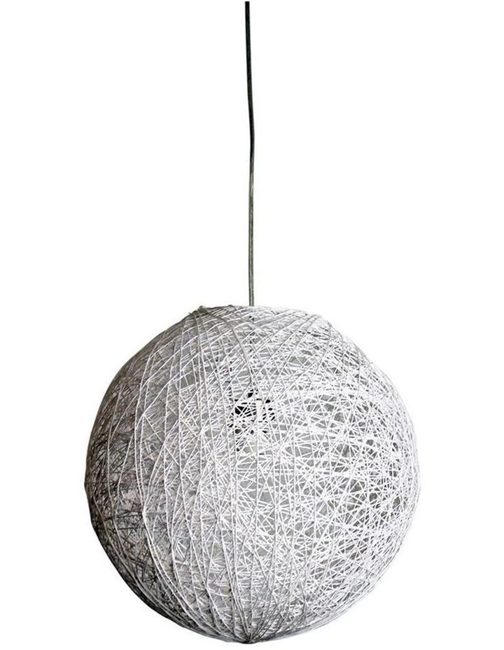 Oriel Lighting Cocoon White Spun Cotton Pendant Shade Only 40cm 1 Oriel Lighting Cocoon White Spun Cotton Pendant Shade Only 40cm