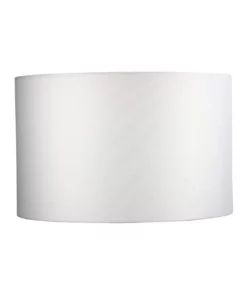 Oriel Lighting 40cm Off-White Open-Weave Fabric Drum Shade