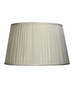 Oriel Lighting 43cm French Pleat Floor Lamp Shade - Off White
