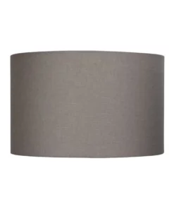 Oriel Lighting 40cm Lamp Drum Shade - Putty Burlap