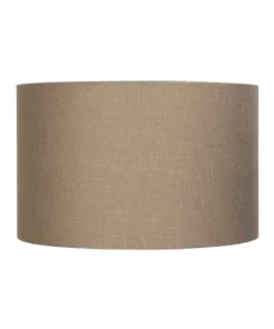 Oriel Lighting 40cm Lamp Drum Shade - Coffee Burlap