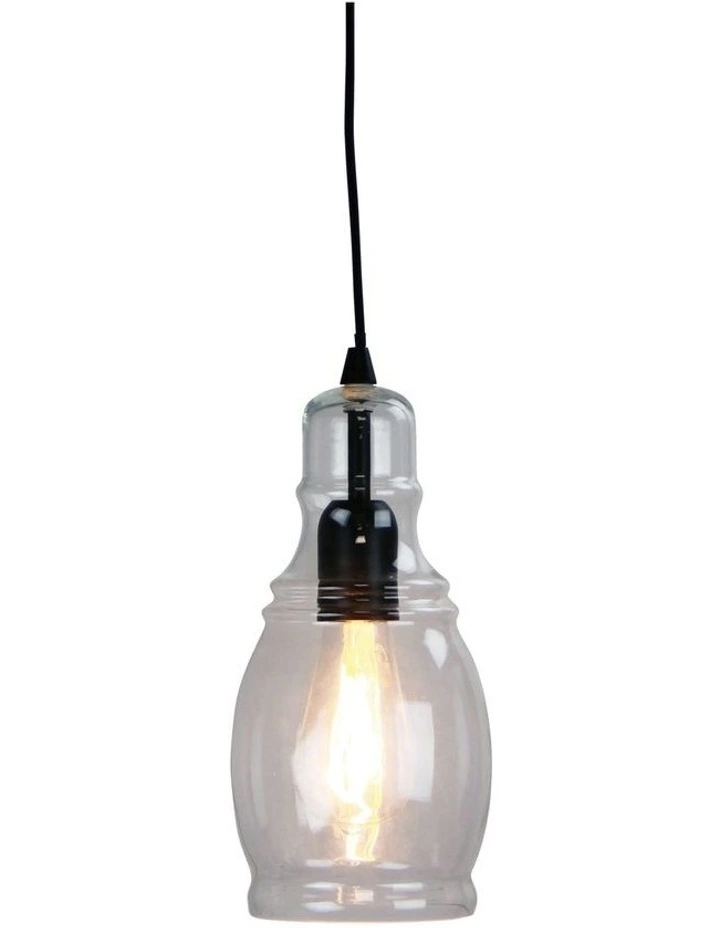 Oriel Lighting Auburn.1 Clear Glass Single Pendant 1 Oriel Lighting Auburn.1 Clear Glass Single Pendant