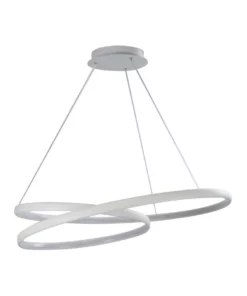 Oriel Lighting Infinity 80cm Led Spiral Pendant White