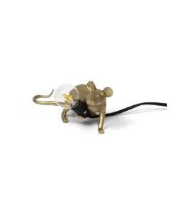 Seletti Mouse Lamp Lying - Gold Lop