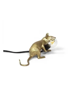 Seletti Mouse Lamp Lying - Gold Lop -Home Decor Shop 807656410 3 720x928
