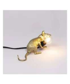 Seletti Mouse Lamp Lying - Gold Lop -Home Decor Shop 807656410 4 720x928