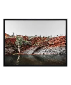Urban Road By The Billabong Black Frame