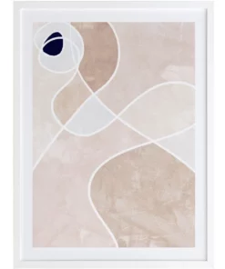 Urban Road Fabricate Print White Frame