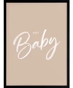 Urban Road Hey Baby Print Black Frame