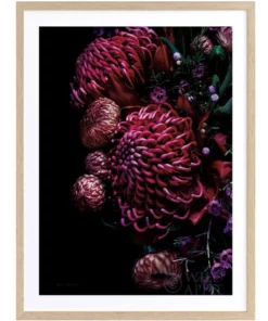 Urban Road Waratah Bouquet Oak Frame