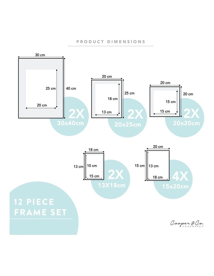 Cooper & Co Instant Gallery Wall 12 Piece Frame Set Oak 6 Cooper & Co Instant Gallery Wall 12 Piece Frame Set Oak - Image 6