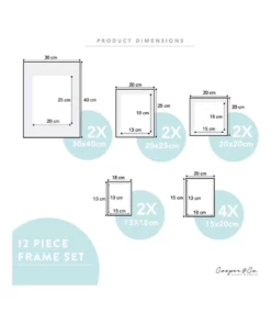 Cooper & Co Instant Gallery Wall 12 Piece Frame Set White 11 Cooper & Co Instant Gallery Wall 12 Piece Frame Set White -Home Decor Shop 811975780 6 1 720x928