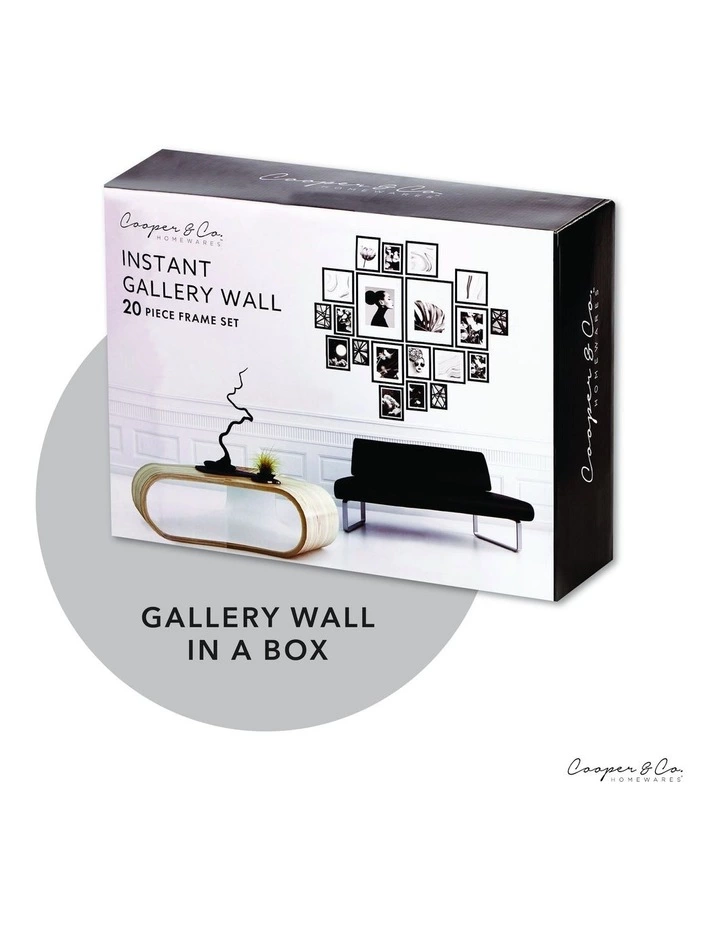 Cooper & Co Instant Gallery Wall 20 Piece Frame Set Oak 2 Cooper & Co Instant Gallery Wall 20 Piece Frame Set Oak - Image 2