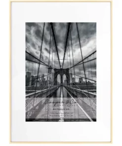 Cooper & Co A1 Mat to A2 Metallicus Metal Photo Frame Gold