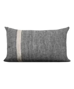 Aura Home Herringbone Rectangle Cushion in Charcoal