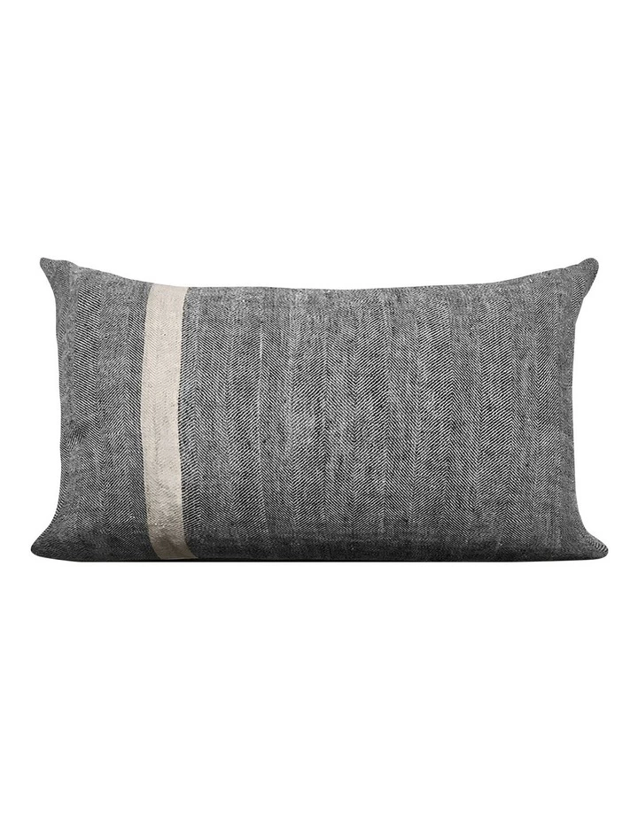 Aura Home Herringbone Rectangle Cushion in Charcoal 1 Aura Home Herringbone Rectangle Cushion in Charcoal