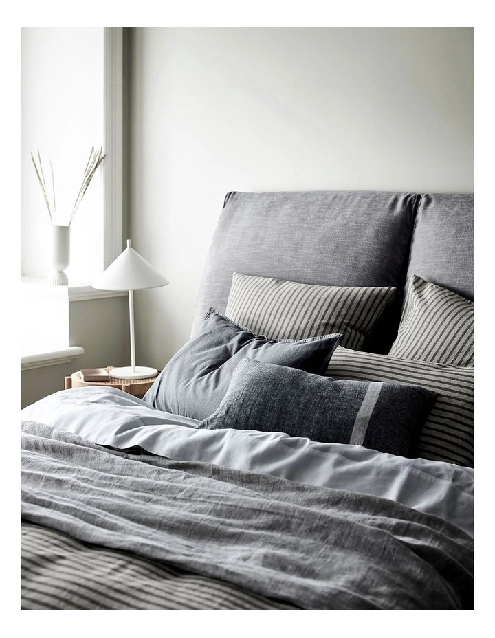 Aura Home Herringbone Rectangle Cushion in Charcoal 2 Aura Home Herringbone Rectangle Cushion in Charcoal - Image 2