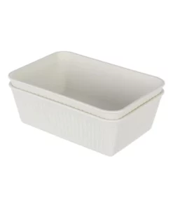 BOX SWEDEN 2PK 17cm Kaia Storage Trays Home/Room Desk Organiser Holder Assorted