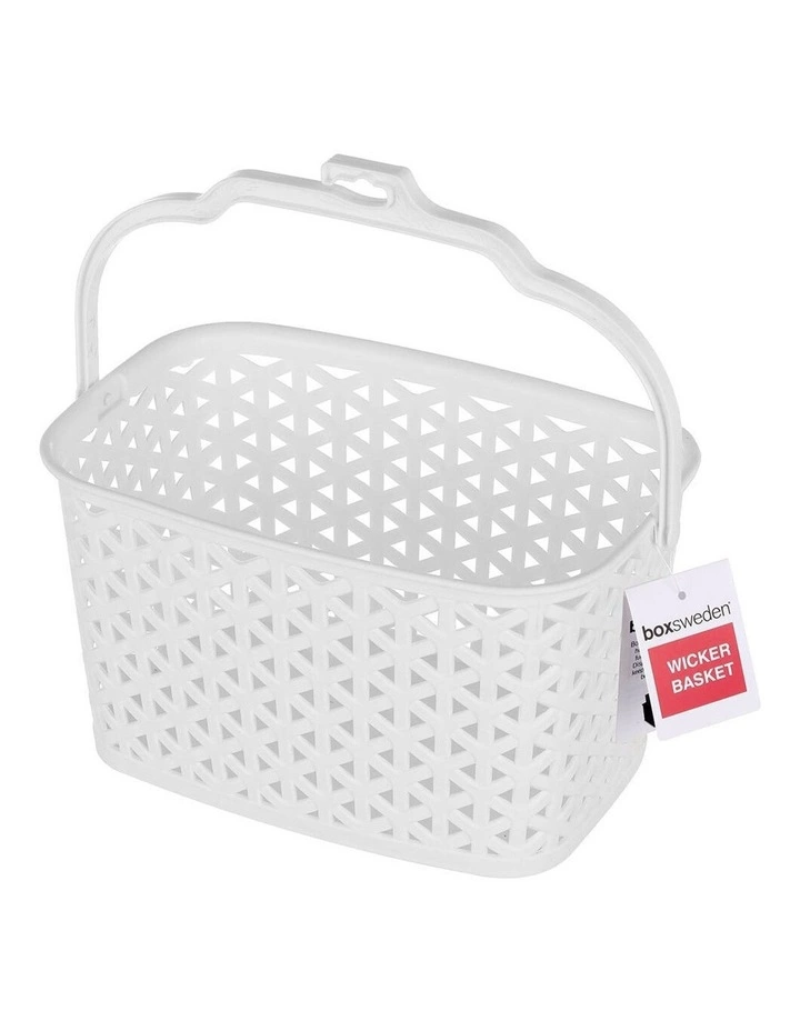 BOX SWEDEN Wicker Design Peg Basket Storage Holder/Organiser w/ Hook Assorted 3 BOX SWEDEN Wicker Design Peg Basket Storage Holder/Organiser w/ Hook Assorted - Image 3