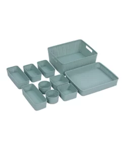 BOX SWEDEN 10pc Ivy Weave Basket Home Organisation Set Storage Container Assort. -Home Decor Shop 814098520 3 720x928