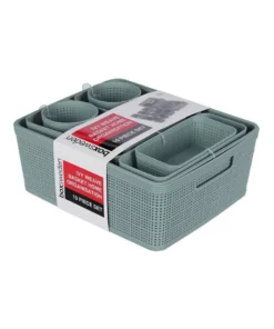 BOX SWEDEN 10pc Ivy Weave Basket Home Organisation Set Storage Container Assort. -Home Decor Shop 814098520 7 720x928