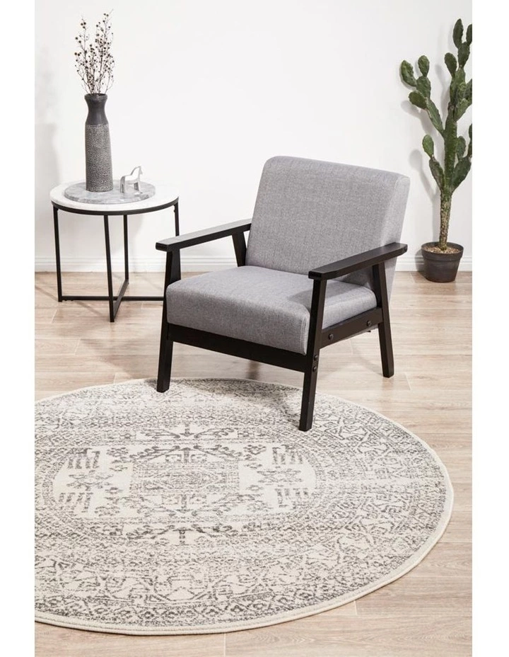 Rug Culture Chrome Addison Silver Round Rug 3 Rug Culture Chrome Addison Silver Round Rug - Image 3