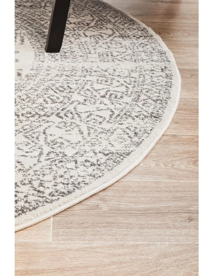 Rug Culture Chrome Addison Silver Round Rug 5 Rug Culture Chrome Addison Silver Round Rug - Image 5