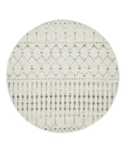 Rug Culture Chrome Elsa Silver Round Rug
