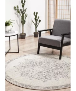 Rug Culture Chrome Rita Silver Round Rug 9 Rug Culture Chrome Rita Silver Round Rug -Home Decor Shop 815154040 3 720x928