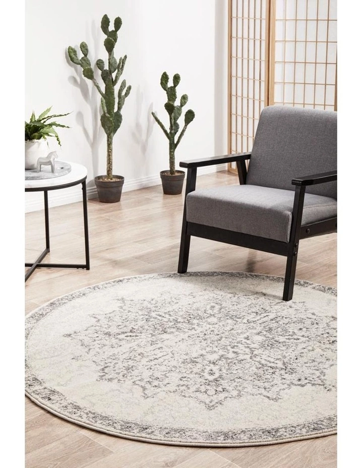 Rug Culture Chrome Rita Silver Round Rug 3 Rug Culture Chrome Rita Silver Round Rug - Image 3