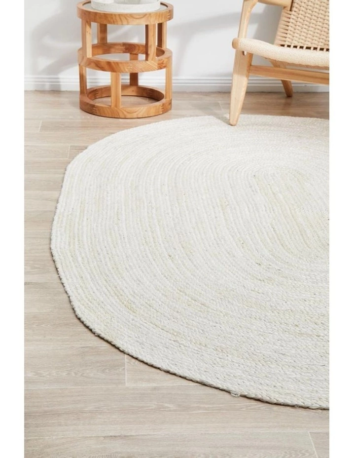 Rug Culture Bondi White Oval Rug 5 Rug Culture Bondi White Oval Rug - Image 5