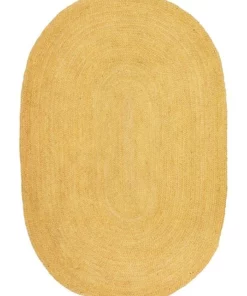 Rug Culture Bondi Yellow Oval Rug