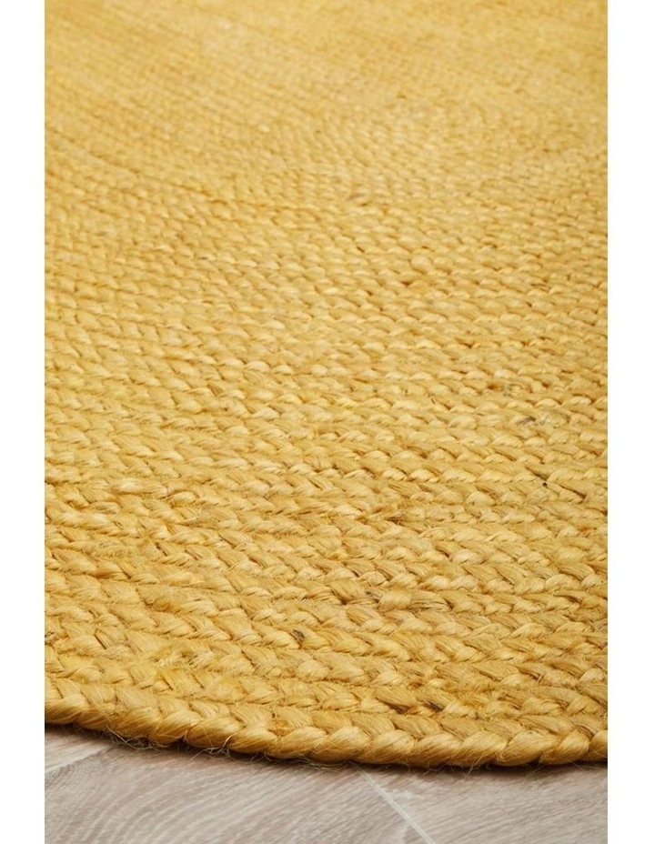 Rug Culture Bondi Yellow Oval Rug 5 Rug Culture Bondi Yellow Oval Rug - Image 5