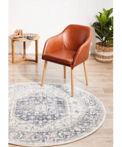 Rug Culture Mayfair Lorissa Blue Round Rug -Home Decor Shop 815158360 3 720x928