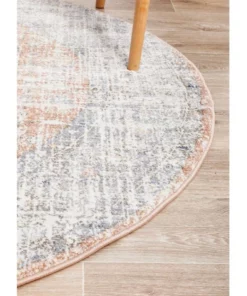 Rug Culture Mayfair Lorissa Peach Round Rug -Home Decor Shop 815158540 6 720x928