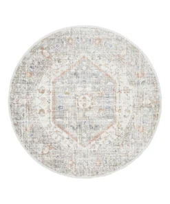 Rug Culture Mayfair Lorissa Silver Round Rug -Home Decor Shop 815158720 4 720x928