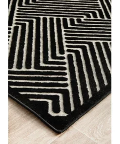 Rug Culture York Cindy Black & Gold Rug -Home Decor Shop 815159080 5 720x928