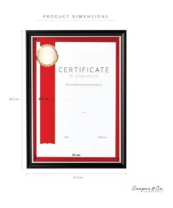 Cooper & Co 6pk A4 Classic Certificate Frame Black/Silver -Home Decor Shop 816637960 7 720x928
