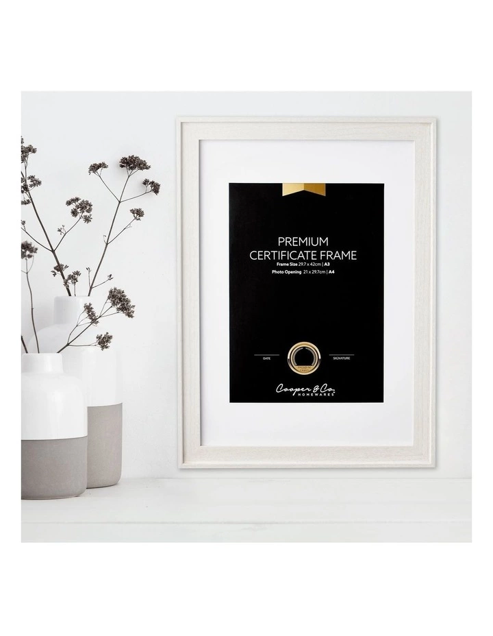 Cooper & Co 2pk A3 Noose Certificate Frame White 2 Cooper & Co 2pk A3 Noose Certificate Frame White - Image 2