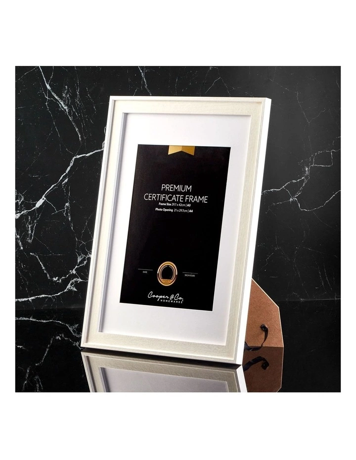 Cooper & Co 2pk A3 Noose Certificate Frame White 3 Cooper & Co 2pk A3 Noose Certificate Frame White - Image 3