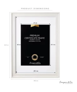 Cooper & Co 2pk A3 Noose Certificate Frame White 11 Cooper & Co 2pk A3 Noose Certificate Frame White -Home Decor Shop 816638500 6 720x928
