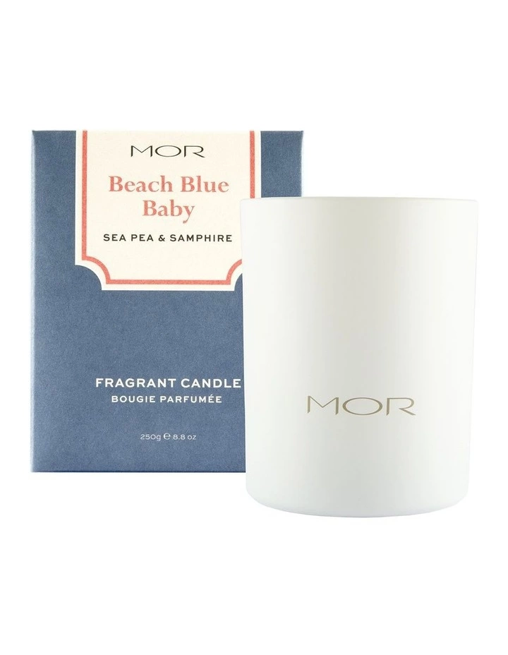 MOR Beach Blue Baby: Sea Pea & Samphire Fragrant Candle 1 MOR Beach Blue Baby: Sea Pea & Samphire Fragrant Candle