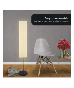 Sarantino Metal Floor Reading Corner Lamp With White Paper Wrinkle Shade Light Stand -Home Decor Shop 828974890 5 720x928