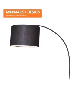 Sarantino Metal Arc Arm Floor Lamp Stand Black Post In Round Shade Modern Reading Light -Home Decor Shop 828975880 3 720x928