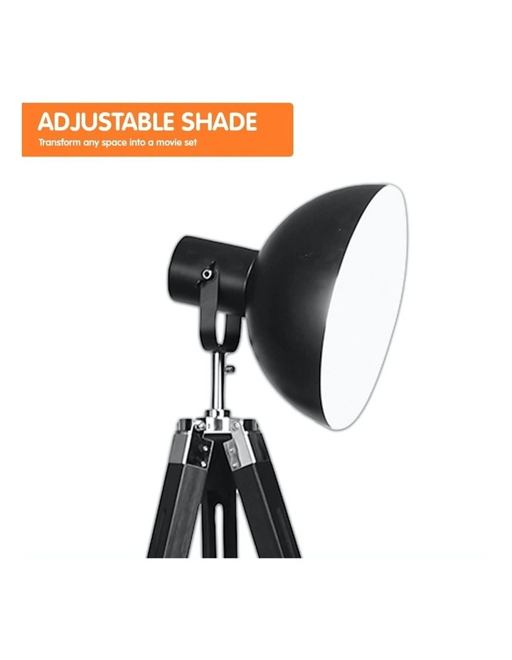 Sarantino Tripod Floor Spot Lamp With Adjustable Height Metal Shade Black Reading Light 2 Sarantino Tripod Floor Spot Lamp With Adjustable Height Metal Shade Black Reading Light - Image 2