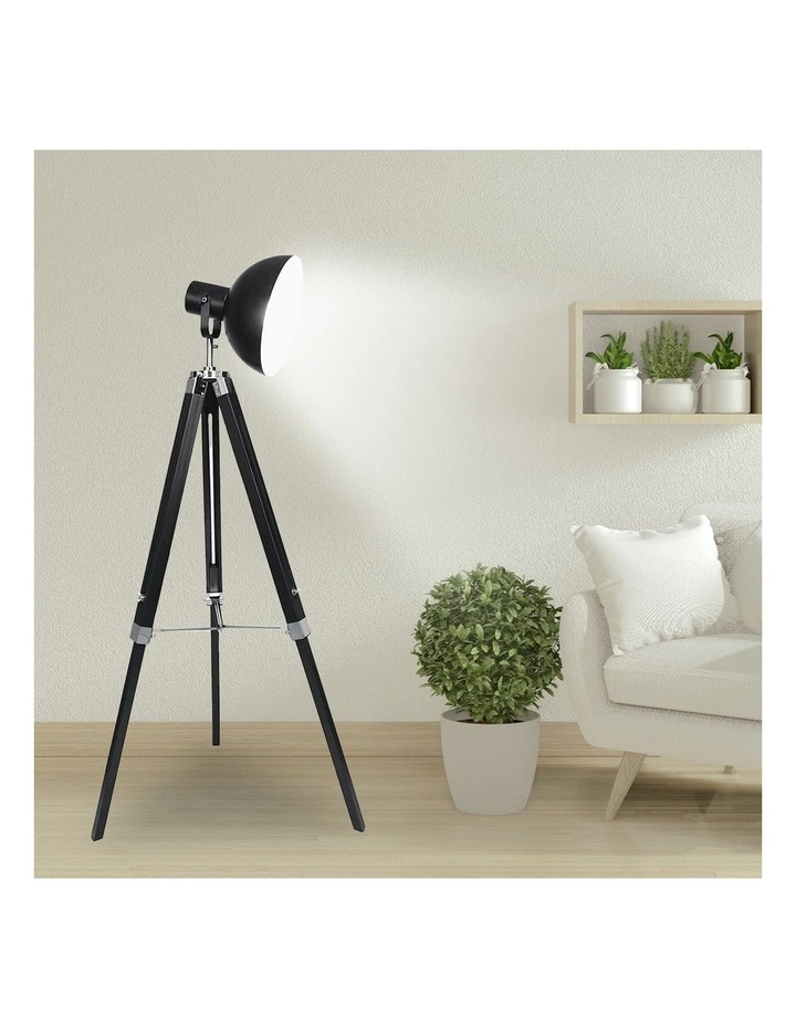 Sarantino Tripod Floor Spot Lamp With Adjustable Height Metal Shade Black Reading Light 6 Sarantino Tripod Floor Spot Lamp With Adjustable Height Metal Shade Black Reading Light - Image 6