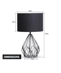Sarantino Metal Wire Table Lamp Black Finish Reading Light With Black Drum Shade 10 Sarantino Metal Wire Table Lamp Black Finish Reading Light With Black Drum Shade -Home Decor Shop 828976510 5 720x928